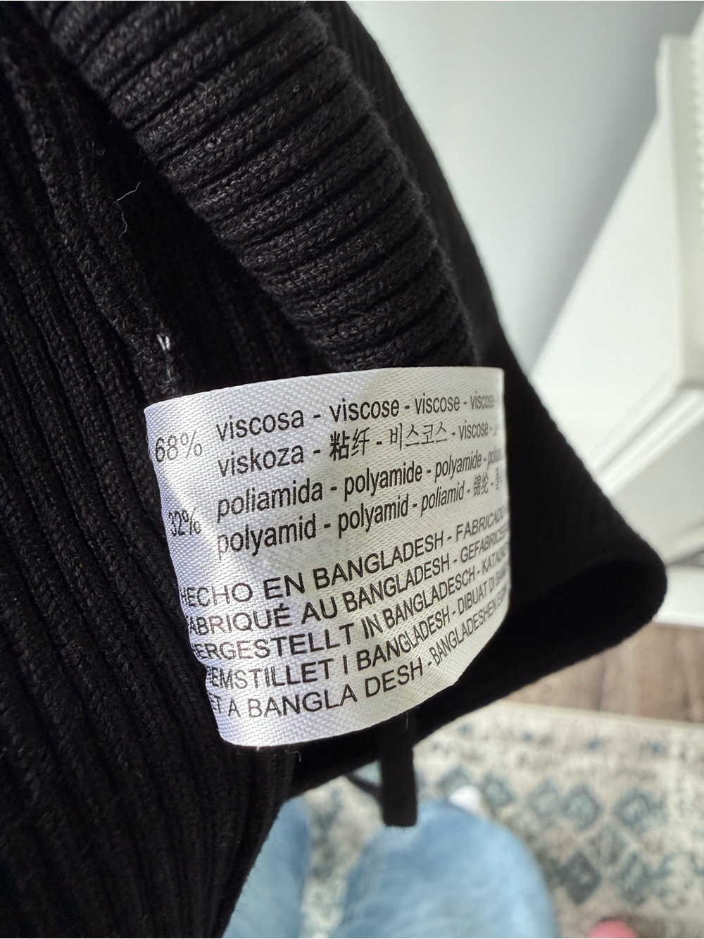 Zara Black One-Shoulder Ribbed Tank Top - Picture 4 of 4